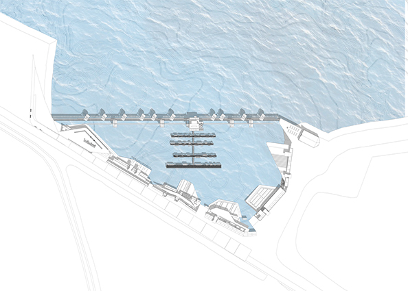 Roof plan of the Aquascape