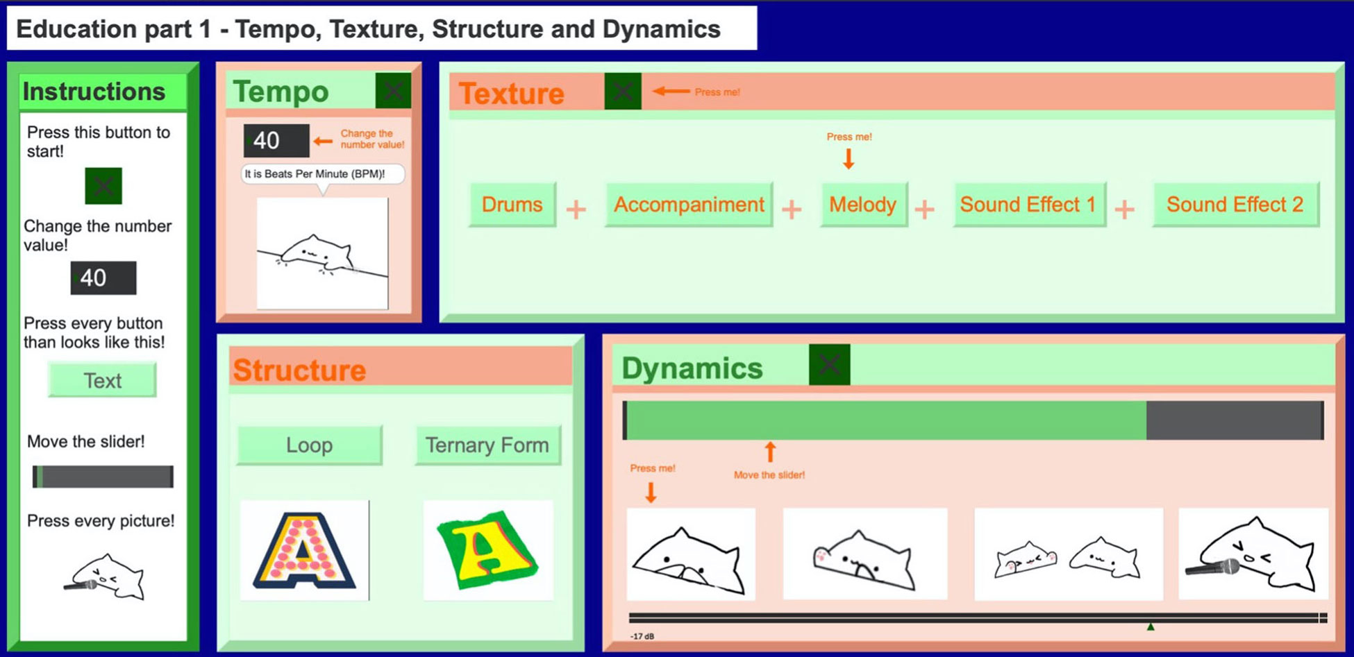 Education part 1 - Tempo, Texture, Structure and Dynamics patch