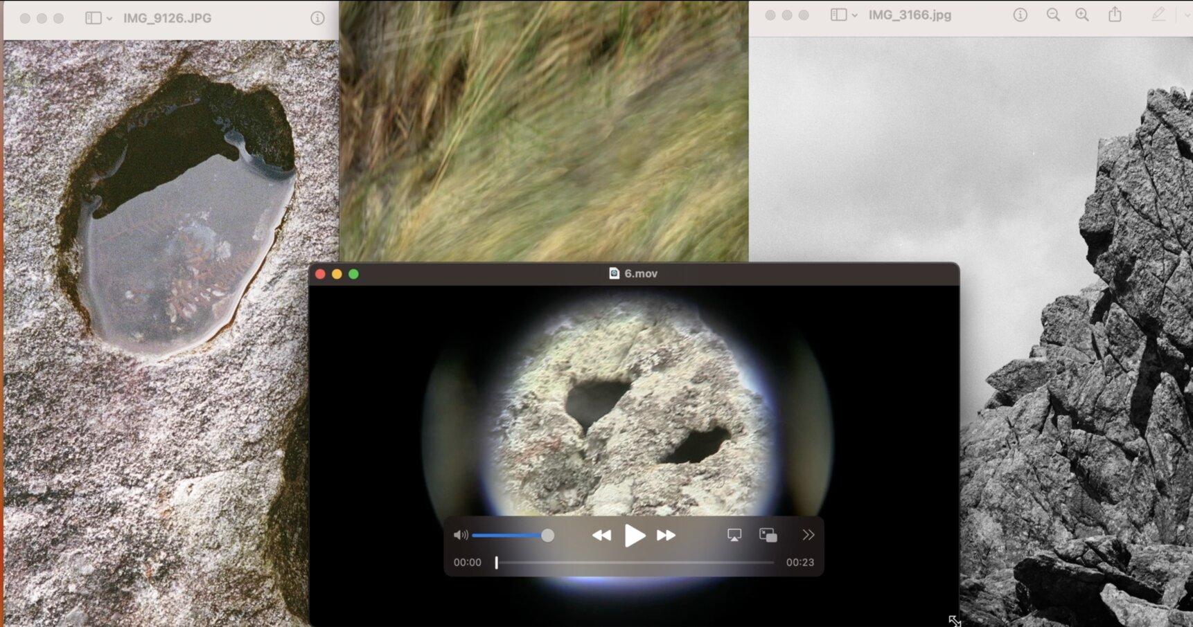 screenshot of film work